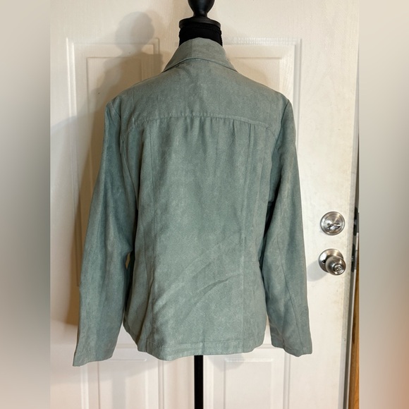 Draper’s & Damon’s Floral Embroidered suede feel Women's Blazer in Spruce M NWT - Picture 5 of 12